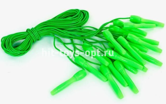 Скакалка 2,9 м, ассорти цветов, цвета по связке, в связке 10 шт