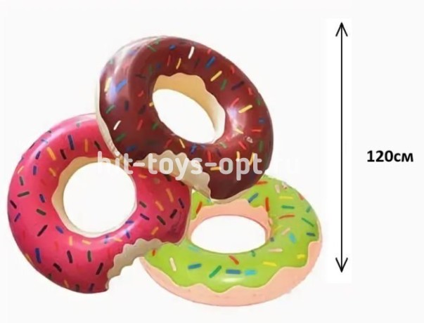 Надувной круг пончик 120 см