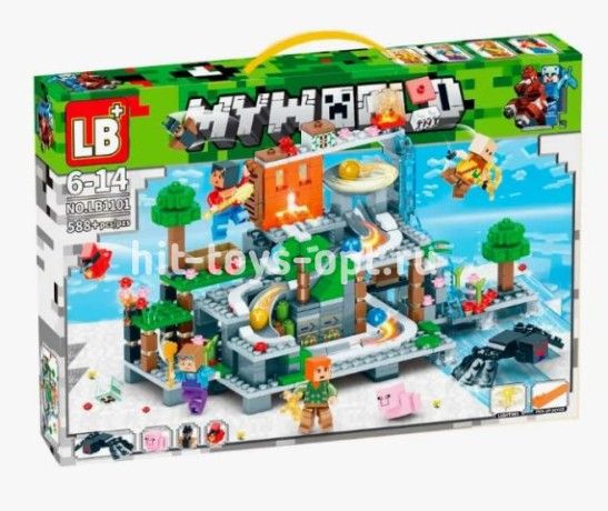 Конструктор Майнкрафт Шахта Крипера, 588 дет.