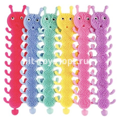 Антистресс Тянучка Гусеница 19см*4см, цвет микс, в уп 50шт. цена за шт.