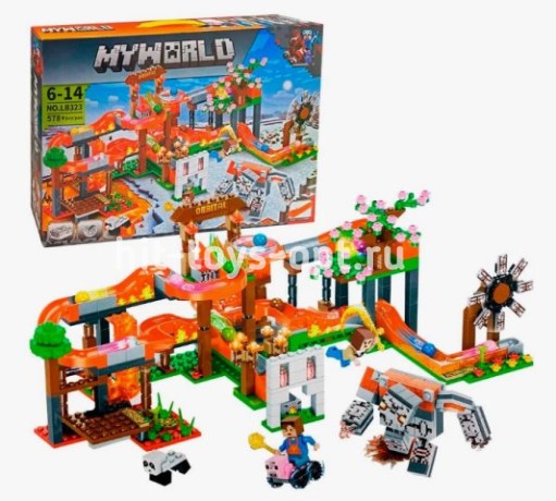 Конструктор Майнкрафт Защита Огненной Шахты, 578 дет.