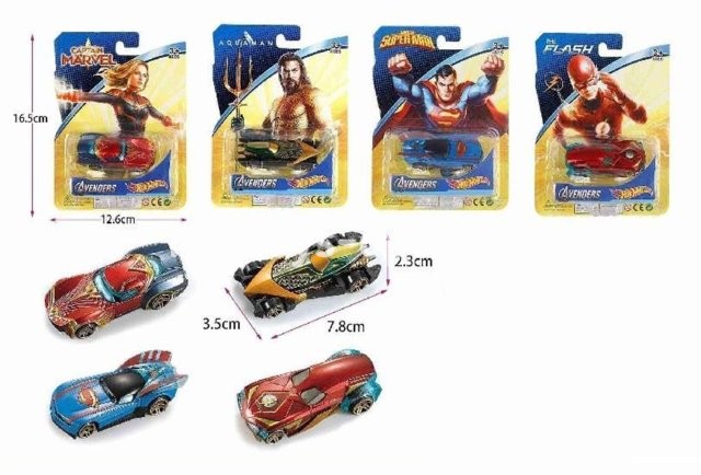 Машинка ХВ Мстители Герои 4 вида в ассорти