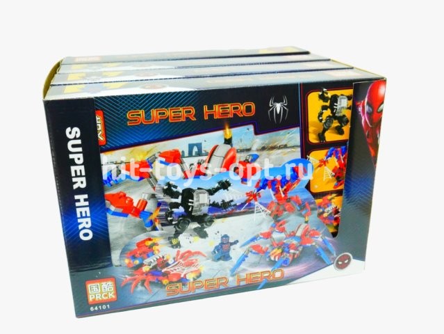 Конструктор Паук - 4 вида, в уп 4шт.