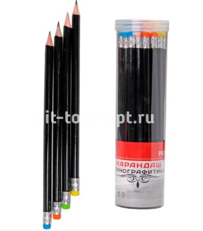 Карандаш, Profit,чернографитный, деревянный, в ассорти, цена за шт.