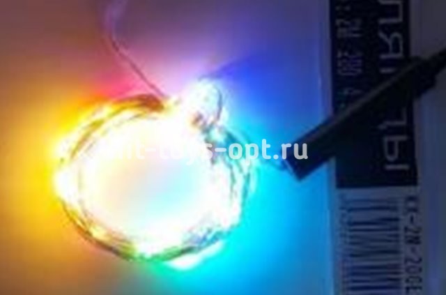 Гирлянда нить КОНСКИЙ ХВОСТ КАПЕЛЬКА РОСЫ  (2,5 м/20лин/500л) с режим.,в туб МУЛЬТИ