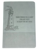 TМ&quot;Collezione&quot;ЗАПИСНАЯ КНИГА А5 160л. ОДИНОКИЙ МАЯК кожзам, тиснение