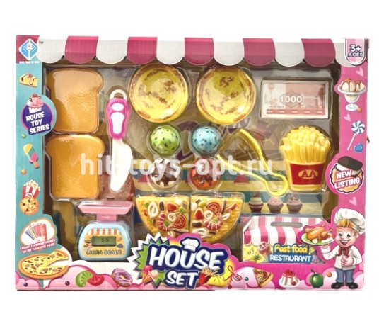 Набор Касса (Весы, Еда, Деньги, и пр.) размер 37см*27см*6см