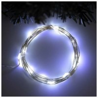 Гирлянда нить КОНСКИЙ ХВОСТ КАПЕЛЬКА РОСЫ  (2,5 м/20лин/500л) с режим.,в туб х/бел