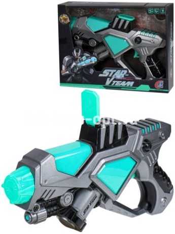Пистолет "На страже галактики" (свет, звук, бат. 3*АА не в компл.) в кор. (30х6х21,5)