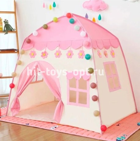 Палатка игровая "Домик", цвет розовый, 130*100*130 см, в сумке