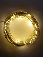 Гирлянда нить КОНСКИЙ ХВОСТ КАПЕЛЬКА РОСЫ  (2,5 м/20лин/500л) с режим.,в туб Теплый Белый