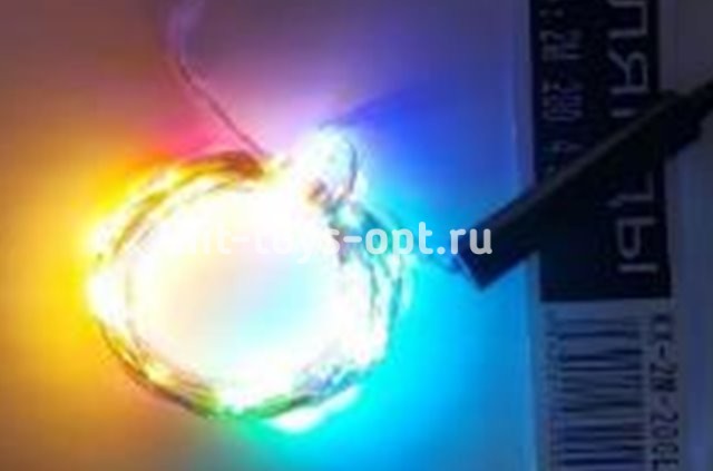 Гирлянда нить КОНСКИЙ ХВОСТ КАПЕЛЬКА РОСЫ (3 м/20лин/600л)с режим.,в туб МУЛЬТИ