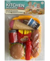 Набор фастфуда с хотдогом 8 эл, размер 17*32см.