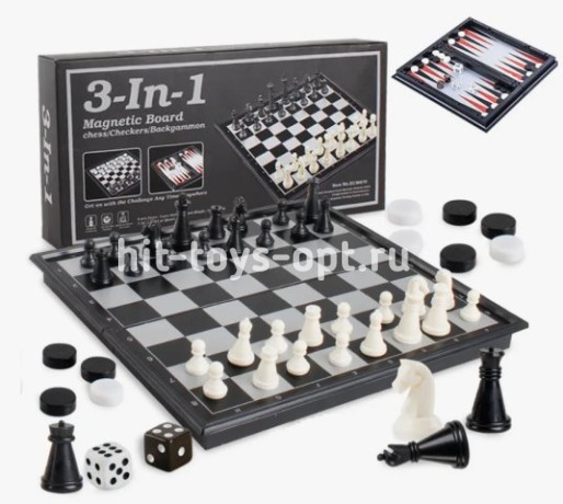 Шахматы Шашки Нарды 3в1 Магнитные