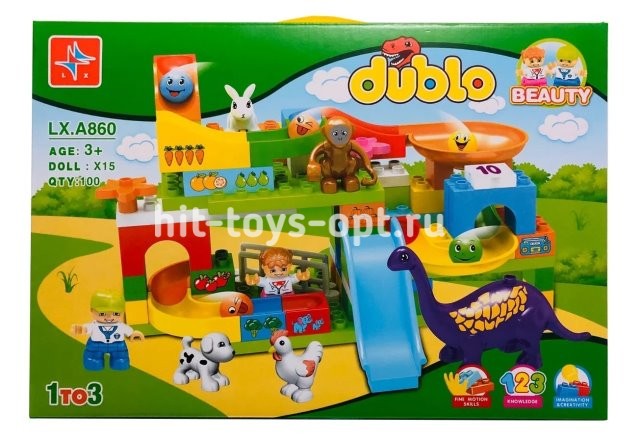 Конструктор Дупло Дино и обезьянки 100 дет