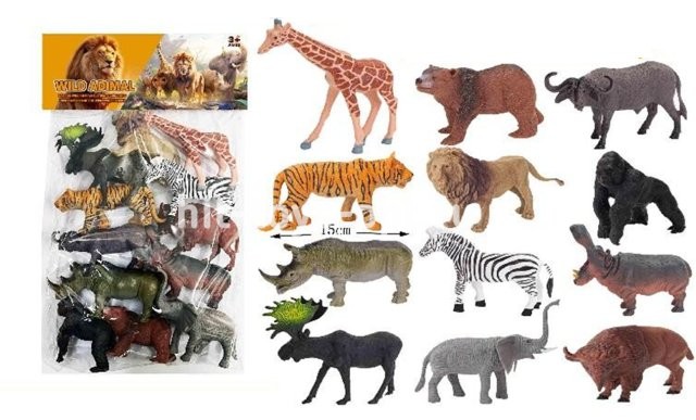 Набор диких животных бол 0656 42*26  12 животных