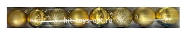 Набор шаров 8см 8шар однотонный глянец/матовый/искра в тубусе 00043