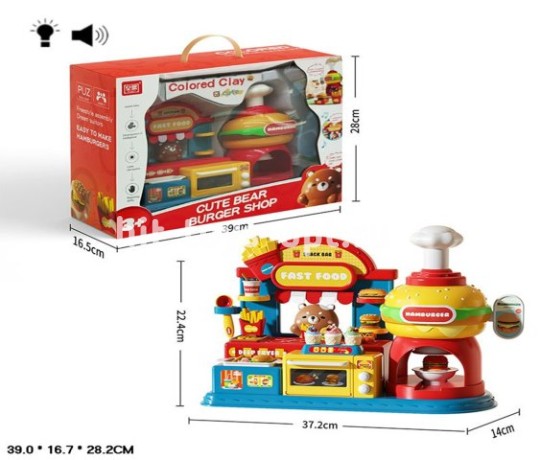 Пластилин станция фаст-фуд муз+пресс 38*23