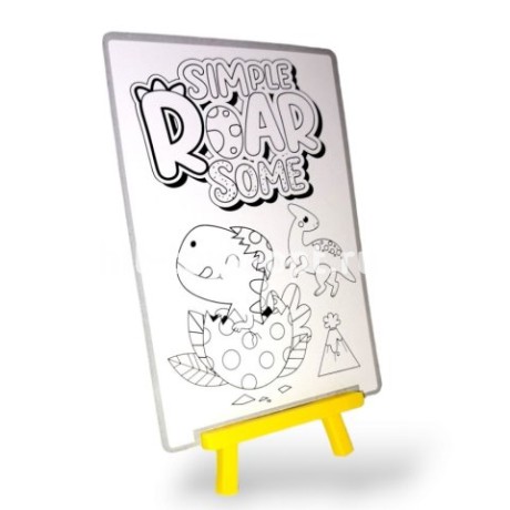 Раскраска дино + мольберт