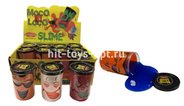 Лизун в Банке Смайлик, в уп 12шт. цена за шт.