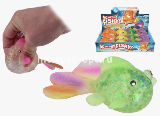 Антистресс Рыбка Цветная с Гелем, в уп 12шт. цена за шт.