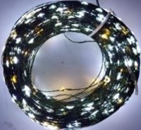 Гирлянда нить  КАПЕЛЬКА РОСЫС ПУЛЬТОМ зеленый провод (50м/500л) с эф.мерцания,в туб х/бел+т/бел мерц