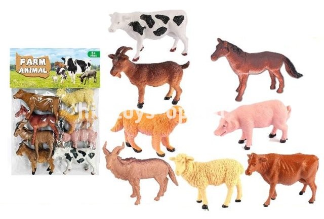 Набор домашних животных средний 0694 32*26 8 животных