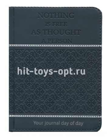 Ежедневник недатир.А6 160л.лин.АККУРАТНЫЙ УЗОР-4 коричн..кожзам тисн