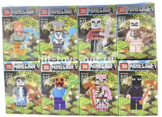 Конструктор Мой Мир Фигурки Героев, 8 видов в уп 16шт. цена за шт.