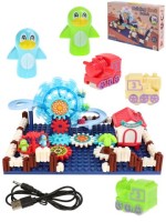 Конструктор пластиковый &quot;Парк аттракционов&quot; (132 дет., в коробке)(42*8*29)