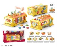 Автобус ксилофон детский с молоточком, рамер 38*16