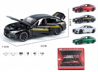 Машина металл с полосками М8 6 в уп 22 см, цена за шт.