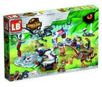 Конструктор Мир Юрского Периода - Нападение Велоцирапторов, 401 дет. Размер 47см*32см*7см