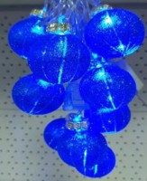 гирлянда нить диод 10л, пластиковый шарик ДОЛЬКИ 5.7см, 5М,  , пр упак (5М/10Л)  СИНИЙ