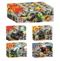 Конструктор Мир Юрского Периода - Отражение атаки Велоцерапторов, 4 вида (61-76 дет), в уп 8шт. Цена