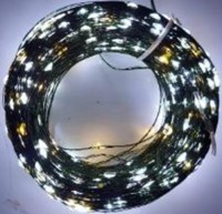 Гирлянда нить КАПЕЛЬКА РОСЫ с ПУЛЬТОМ зеленый пров(100м/1000л)  с эф.мерцания,в туб х/бел