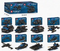 Конструктор Военный Броневик, 8 видов, 92-98дет, в уп 8шт. Цена за шт.