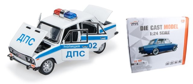 Машина металл Лада Полиция 12 в уп 20 см, цена за шт.