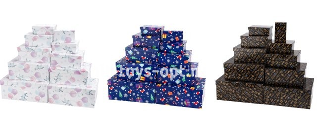 Набор прямоугольных коробок 10в1 в ассорти