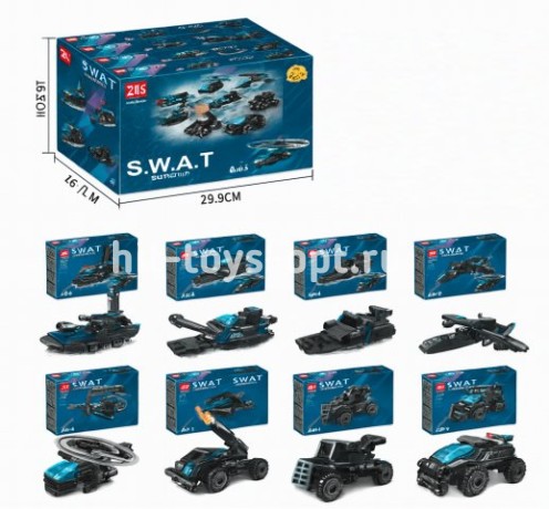 Конструктор Военный Вертолет 8 видов, в уп 16шт. Цена за шт.