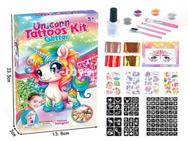 Набор Тату для девочек+блестки +аксесс 14*24
