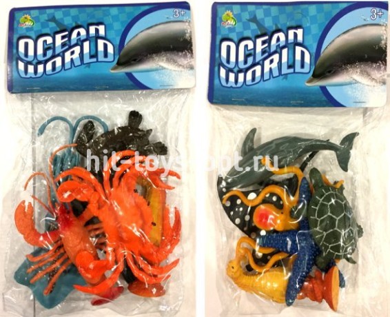 Набор Фигурок - Морские обитатели 2 вида по 6 фигурок (размер до 17 см)