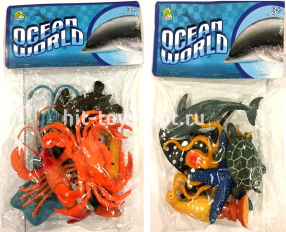 Набор Фигурок - Морские обитатели 2 вида по 6 фигурок (размер до 17 см)