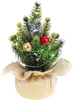 Декоративная ёлка с подсветкой &quot;Праздник&quot;на батарейках (не в комплекте), 18 см.